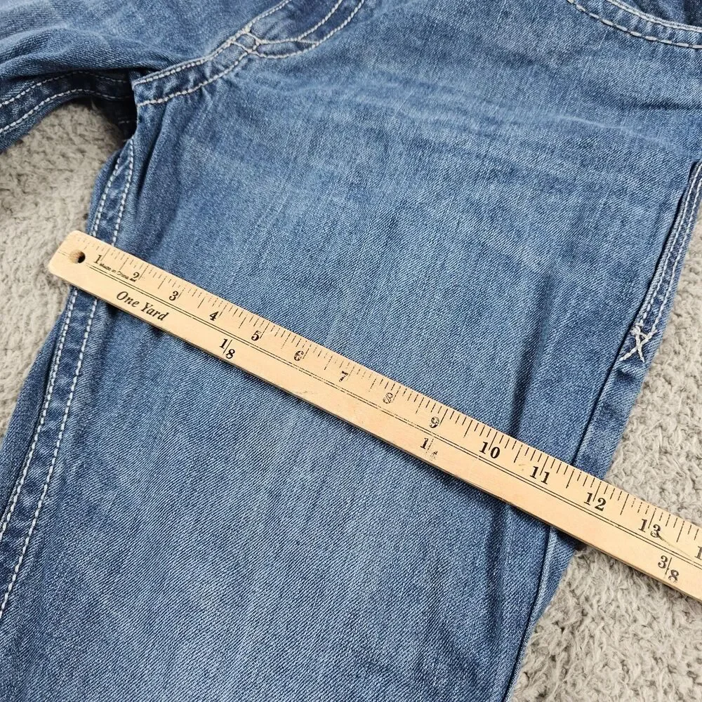 Wrangler 20X Jeans Mens 39x29 Blue Denim Distressed Work Ranch Western Cowboy